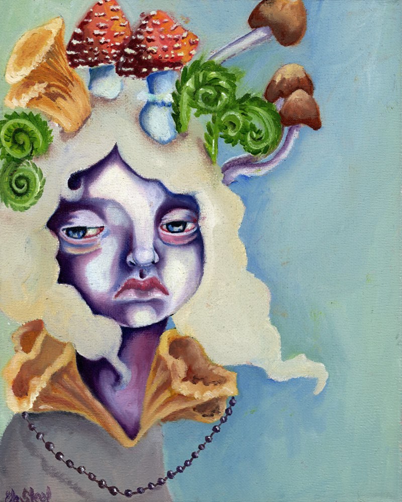 Sprouting - Lowbrow Painting by Ela Steel